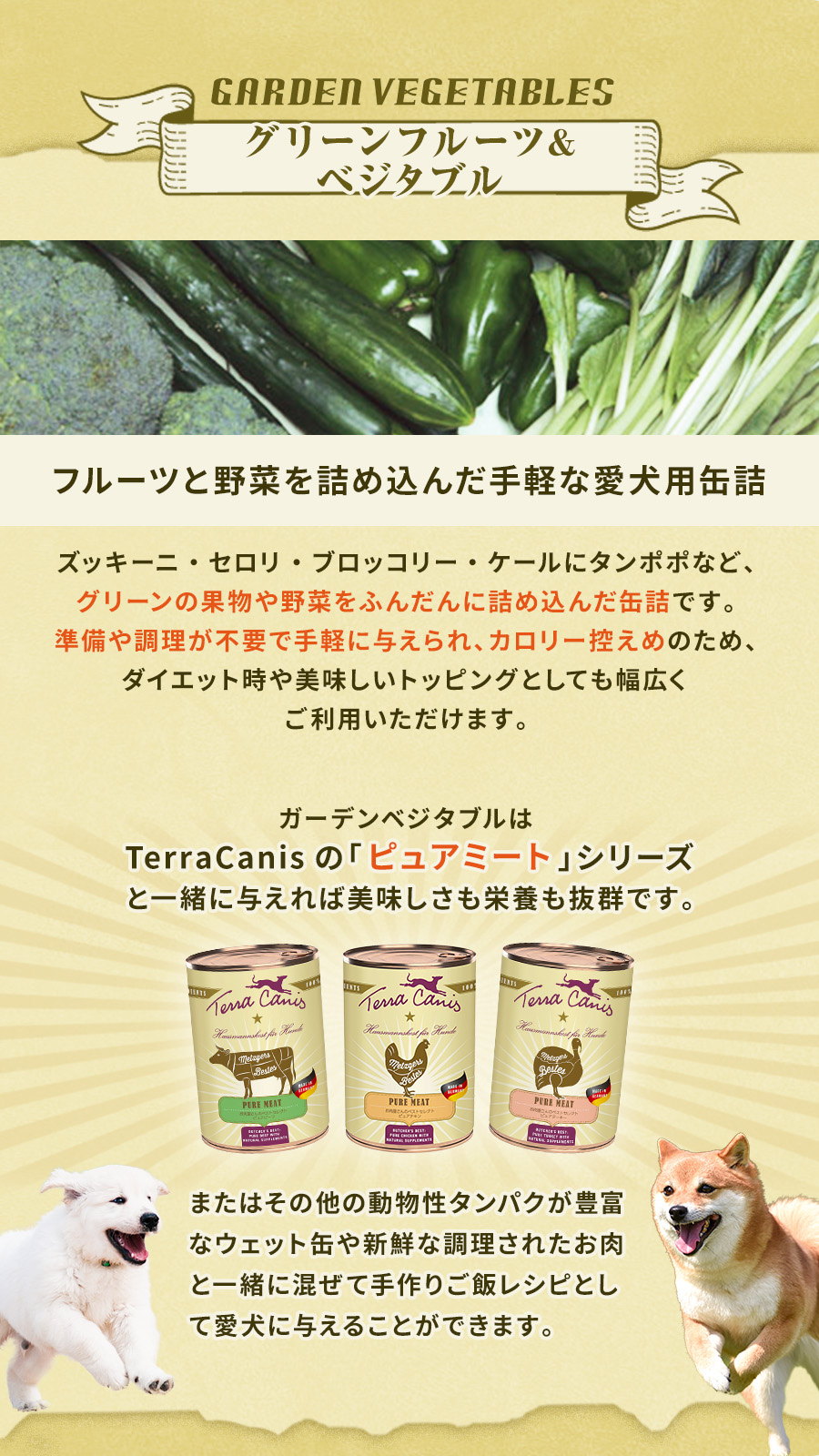 テラカニス　ガーデンベジタブル　グリーンフルーツ＆ベジタブル缶　400g